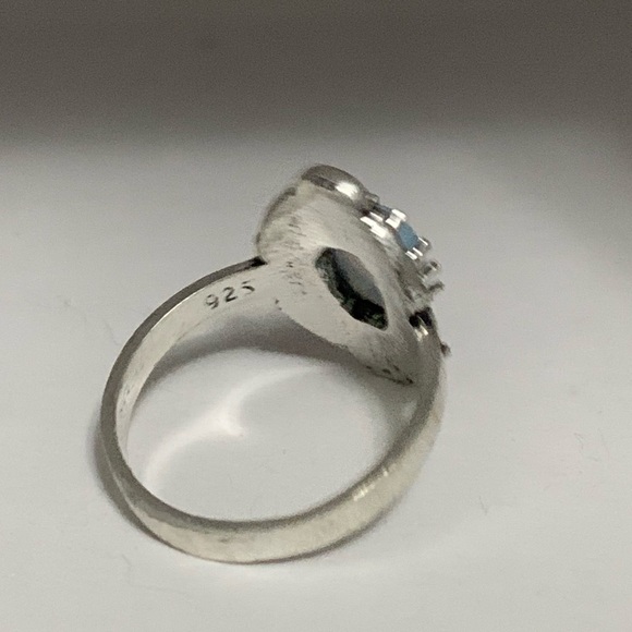 Handmade Silver Ring with light blue Stone - Picture 3 of 3